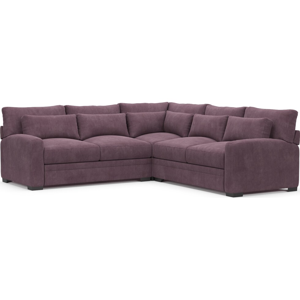 winston purple sectional   