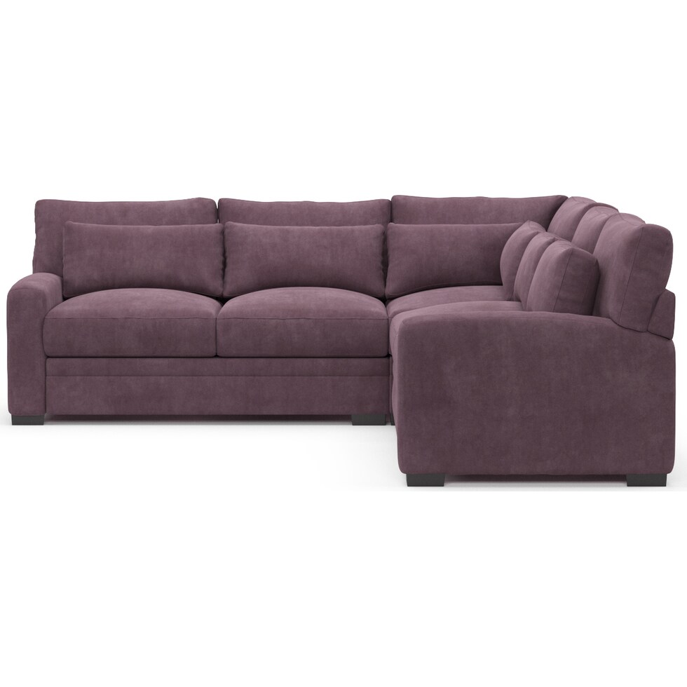 winston purple sectional   