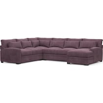 winston purple sectional   