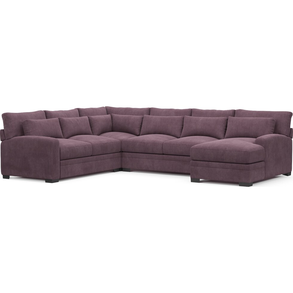 winston purple sectional   