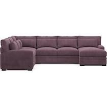winston purple sectional   