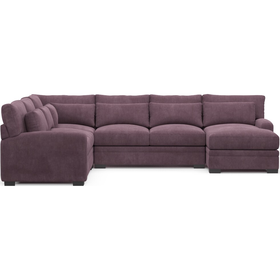 winston purple sectional   