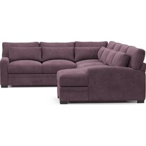 winston purple sectional   