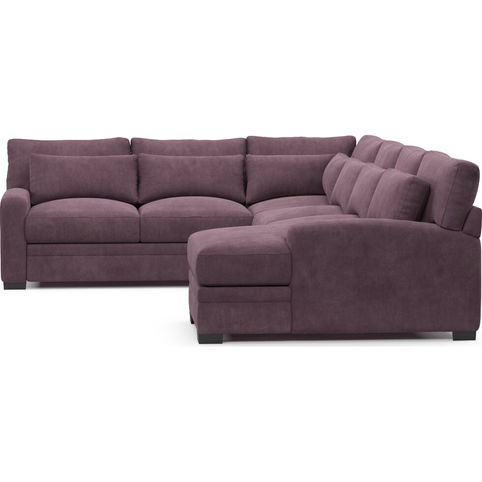 winston purple sectional   