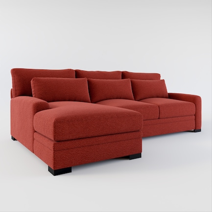 Winston Foam Comfort 2-Piece Sectional with Left-Facing Chaise - Bloke Brick