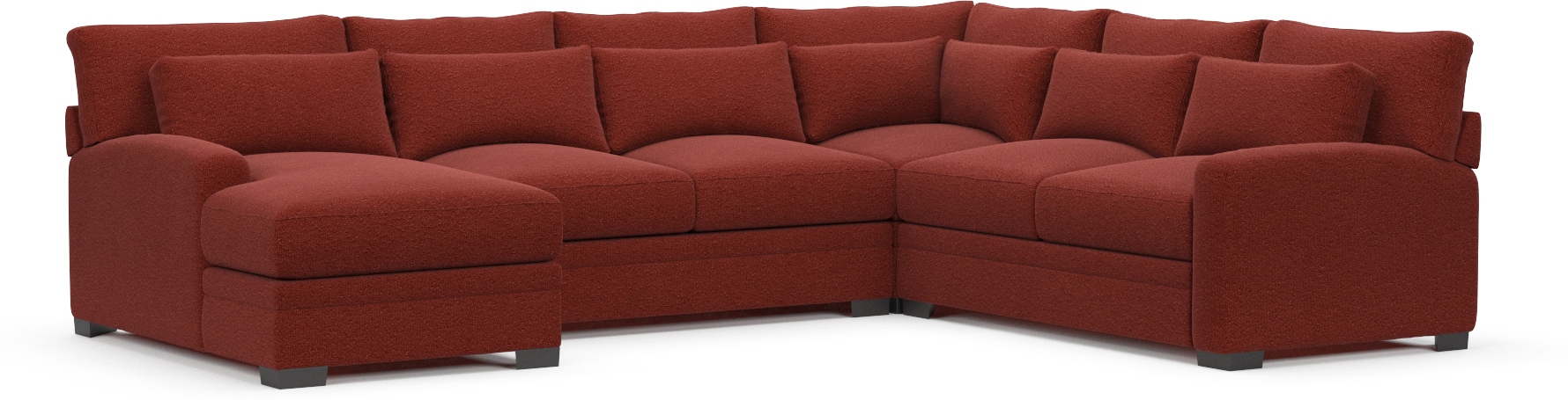 Value city outlet red sectional