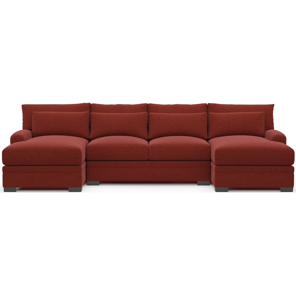 winston red sectional   