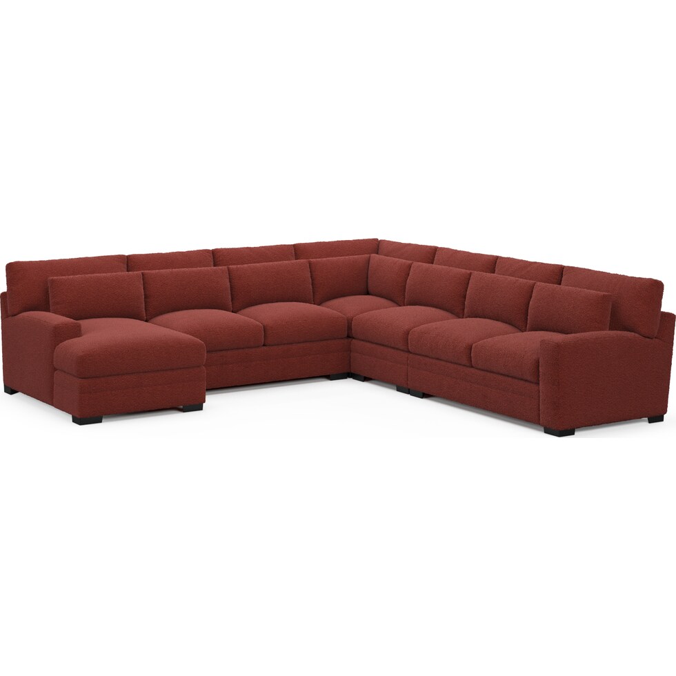 winston red sectional   
