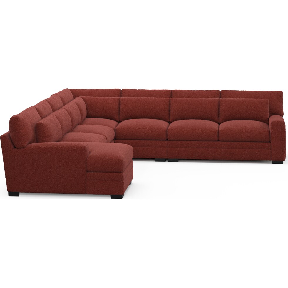 winston red sectional   
