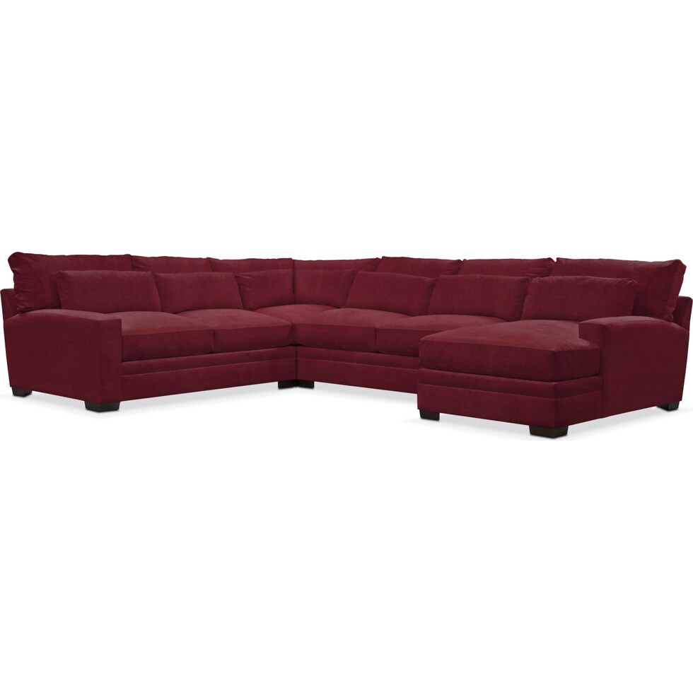 winston red sectional   