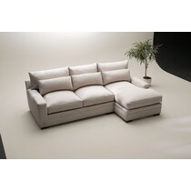 winston white  pc sectional with chaise   