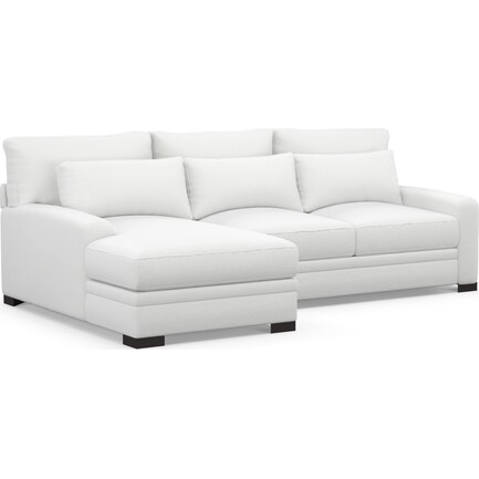 Winston Foam Comfort 2-Piece Sectional with Left-Facing Chaise - Lovie Chalk