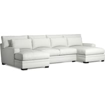 winston white  pc sectional with chaise   