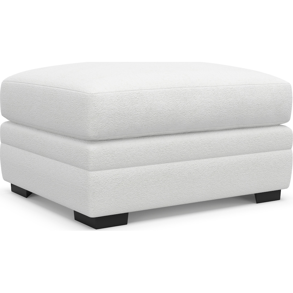 winston white ottoman   