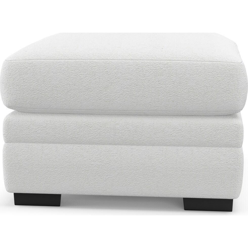 winston white ottoman   