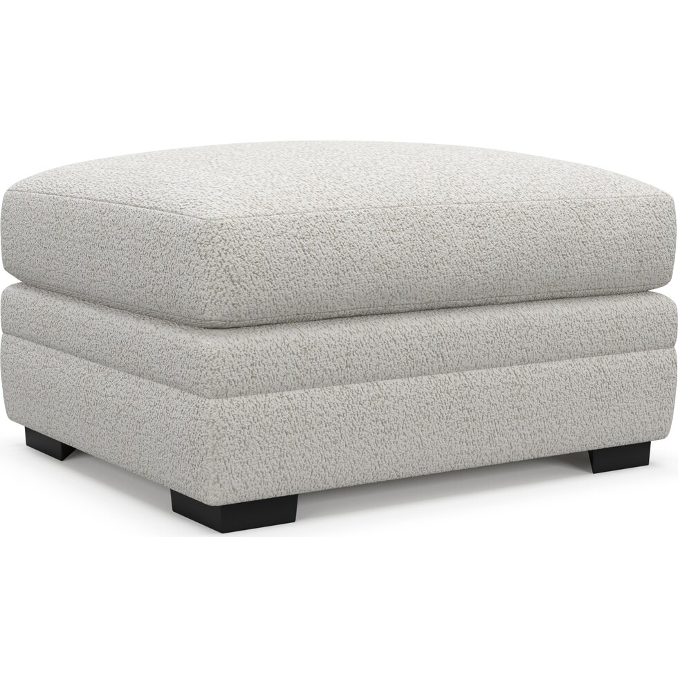 winston white ottoman   