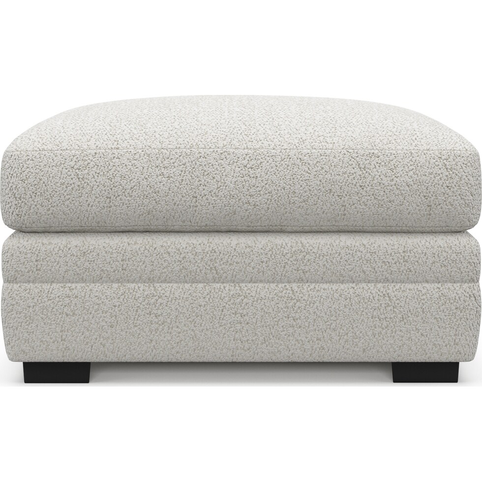 winston white ottoman   