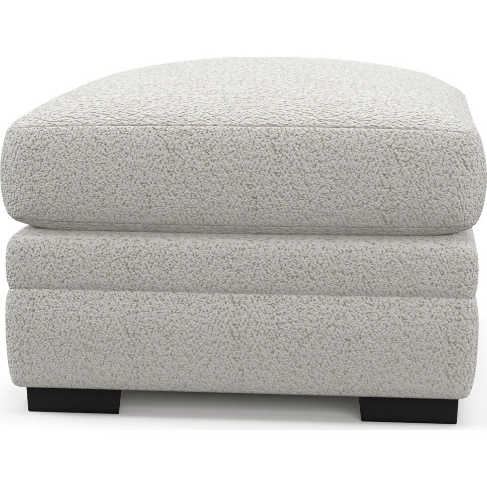 winston white ottoman   