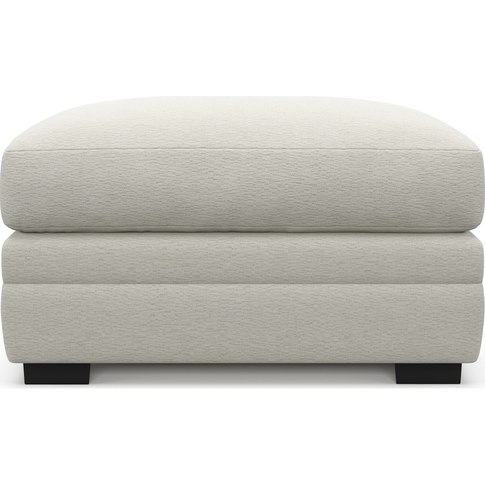 winston white ottoman   