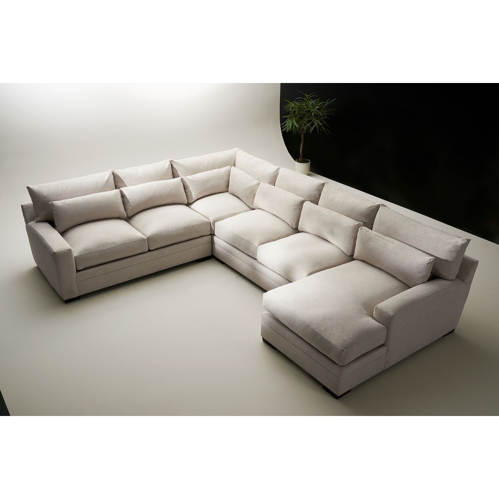 winston white sectional   