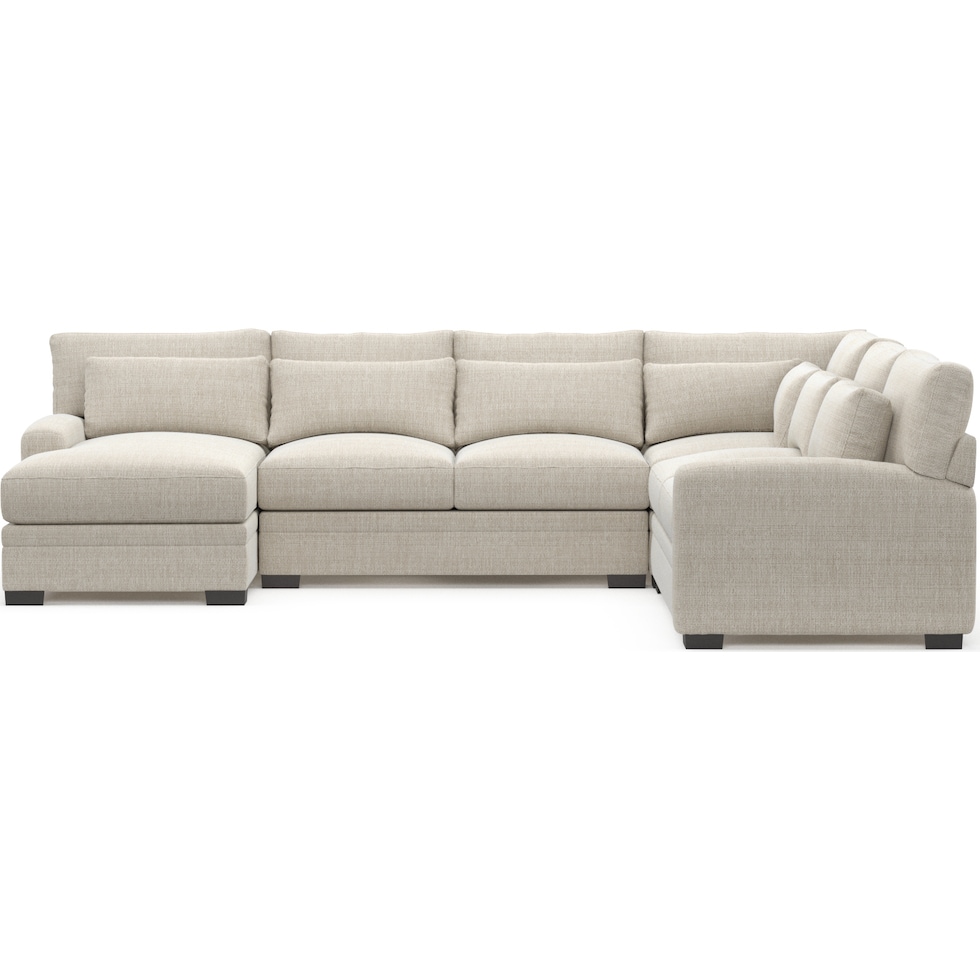 winston white sectional   