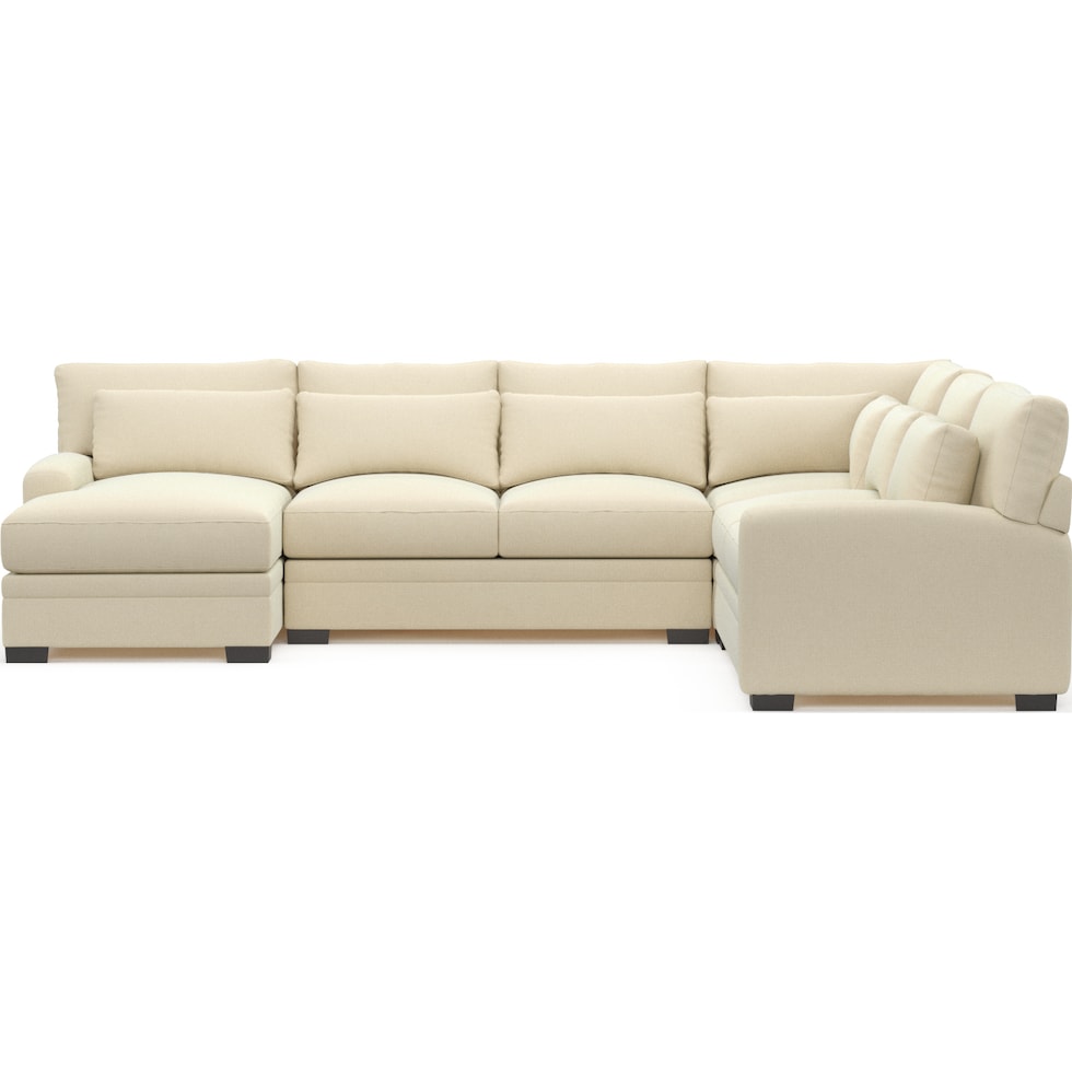 winston white sectional   