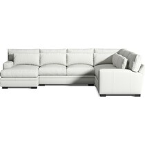 winston white sectional   