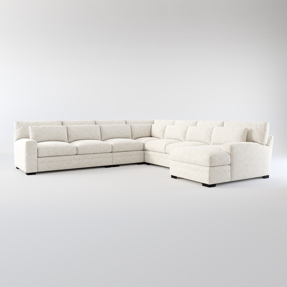 winston white sectional   