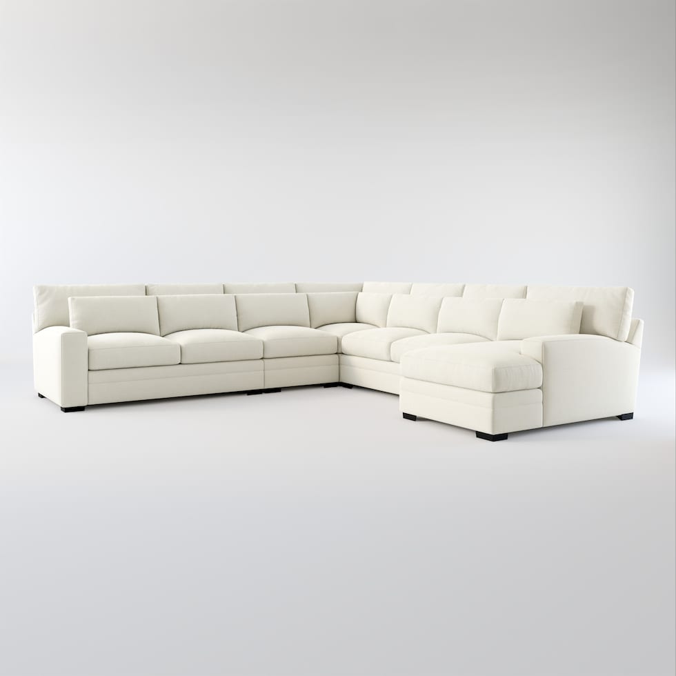 winston white sectional   