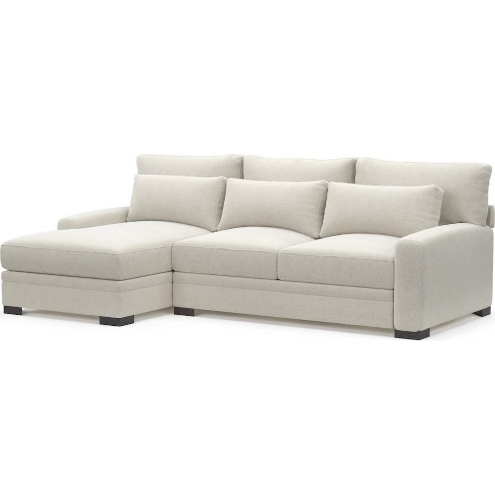 winston white sectional   