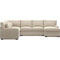 winston white sectional   