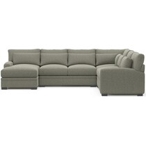 winston white sectional   