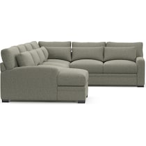 winston white sectional   