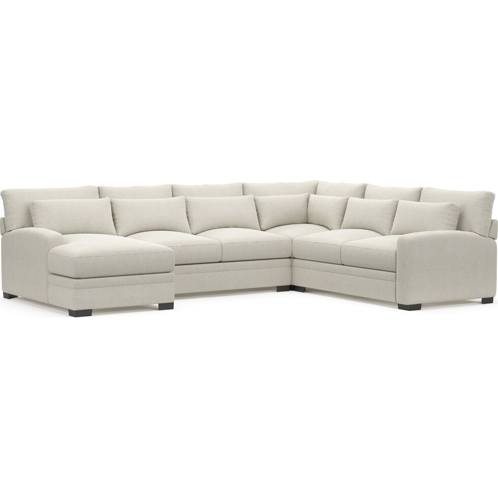 winston white sectional   