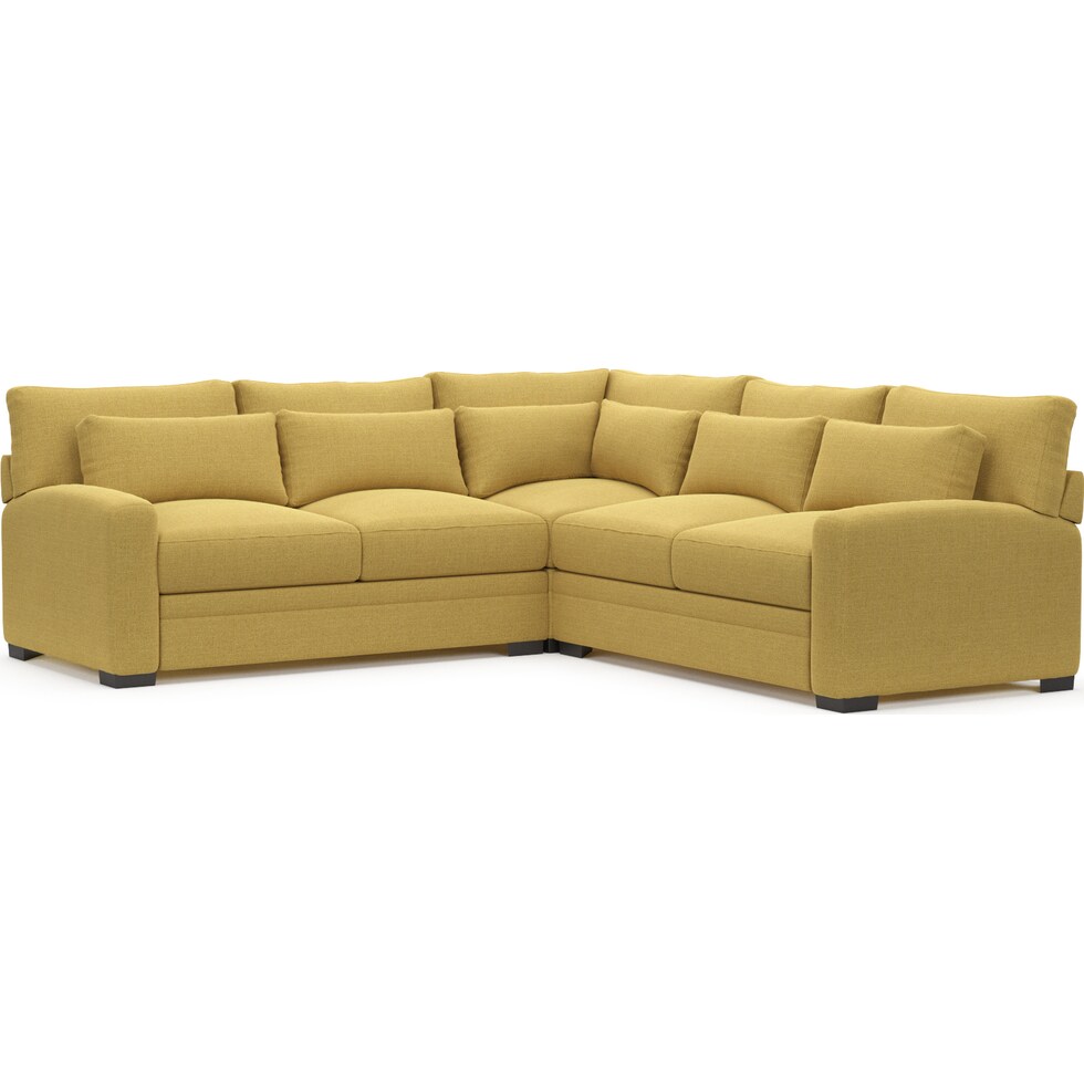 winston yellow sectional   