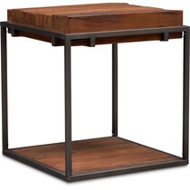 woodford dark brown end table   