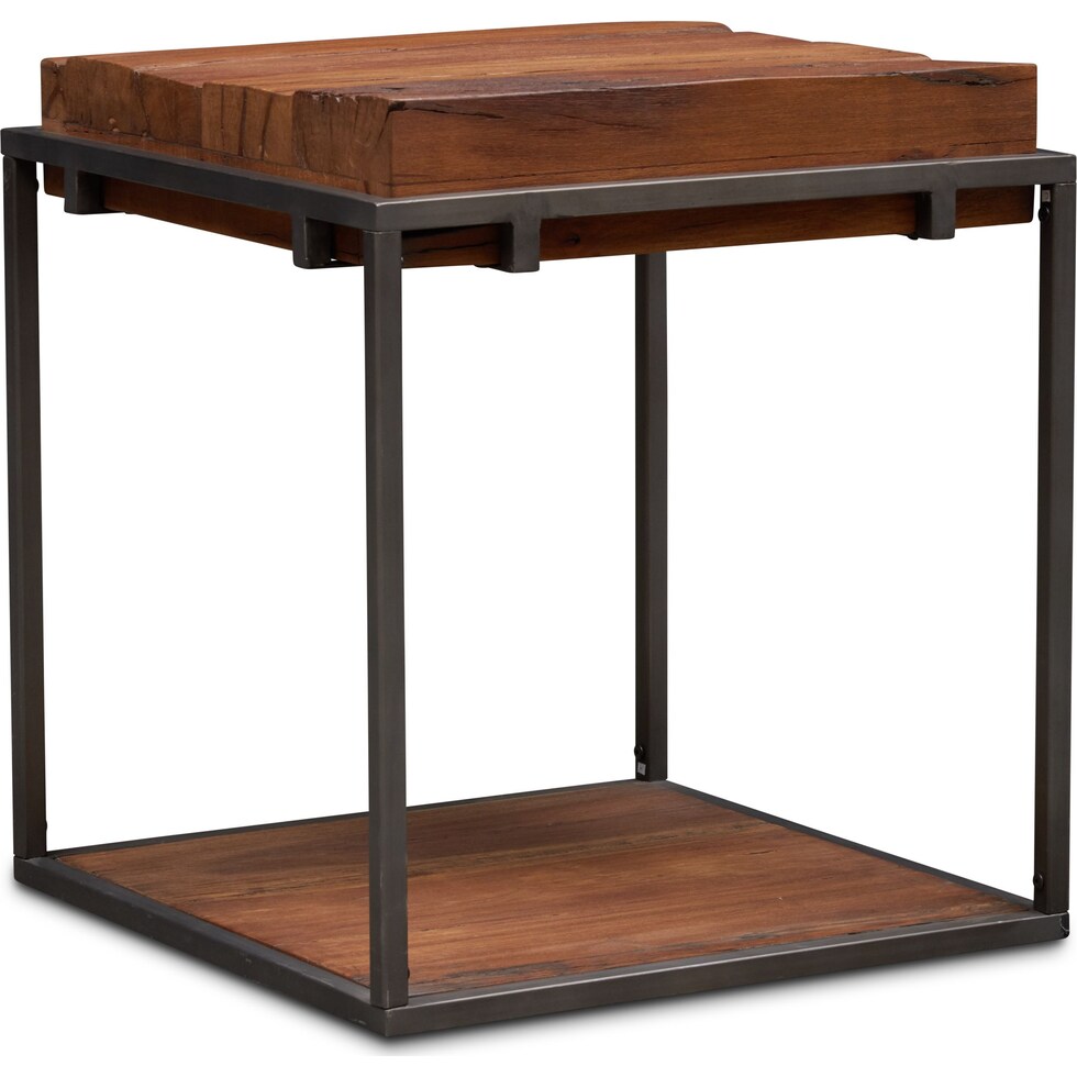 woodford dark brown end table   