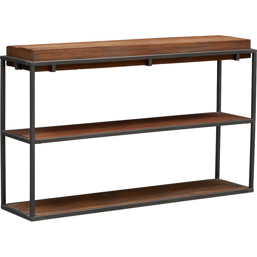 woodford dark brown sofa table   