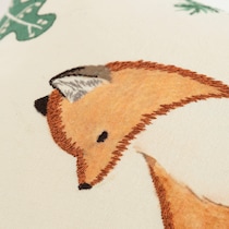 woodland fox natural accent pillow   