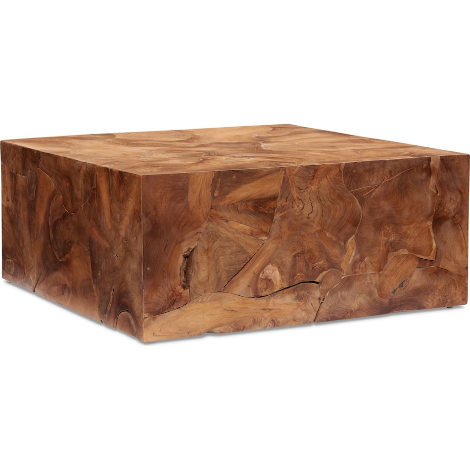 woodside light brown coffee table   