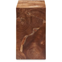 woodside light brown end table   
