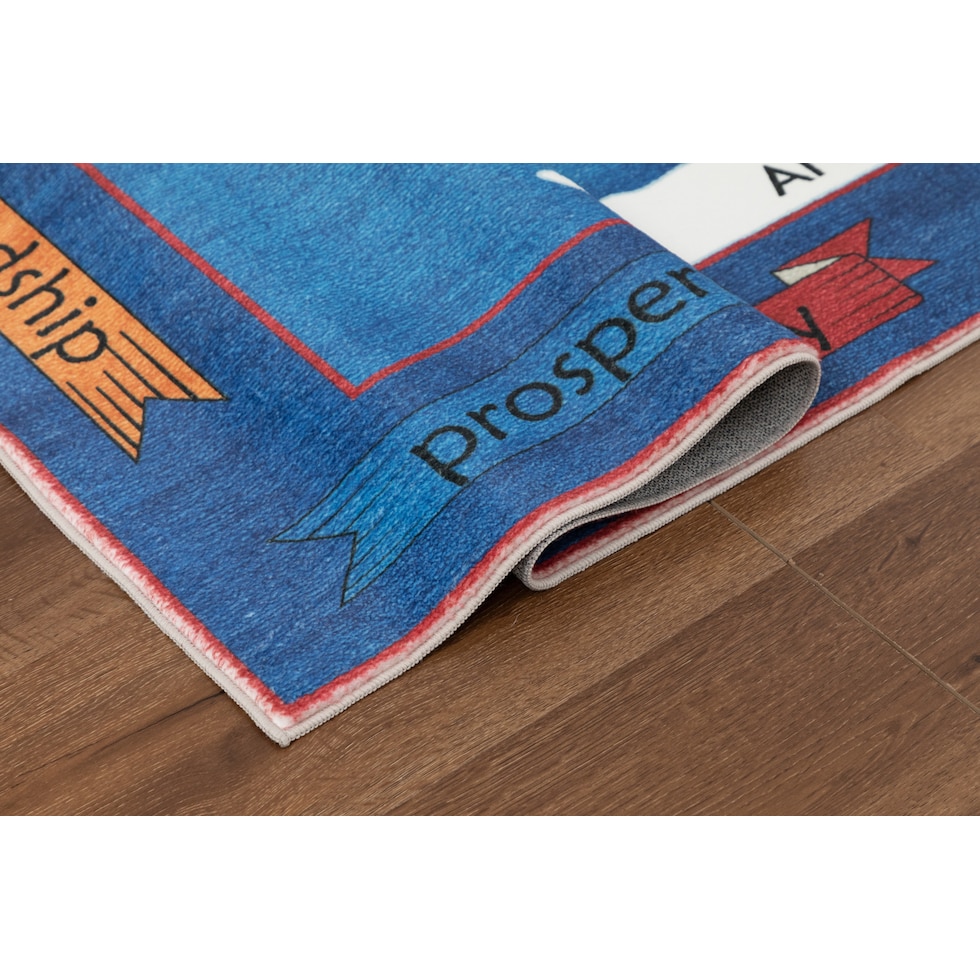 world map blue area rug  x    