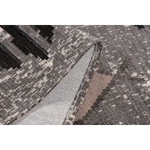 woven gray area rug  x    