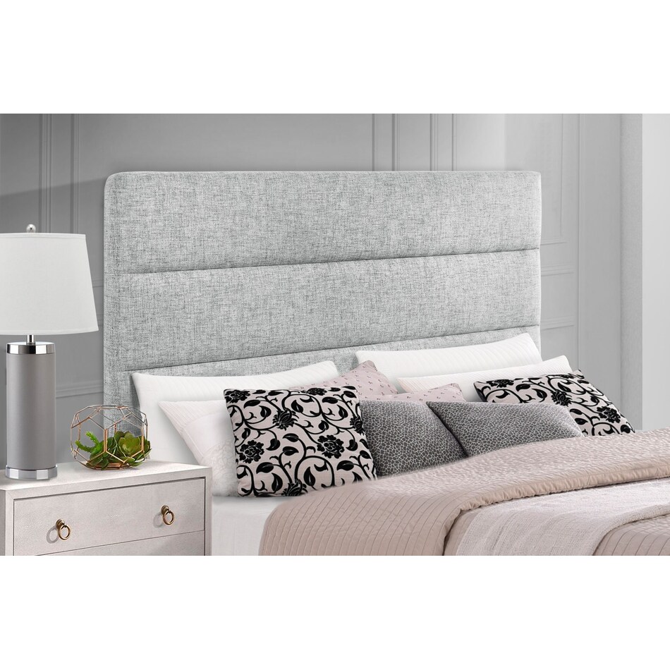 Wren Full/Queen Upholstered Headboard Platinum Gray Value City