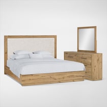 wyatt light brown  pc king bedroom   