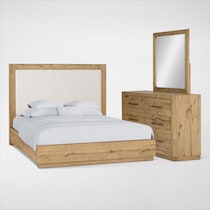 wyatt light brown  pc queen bedroom   
