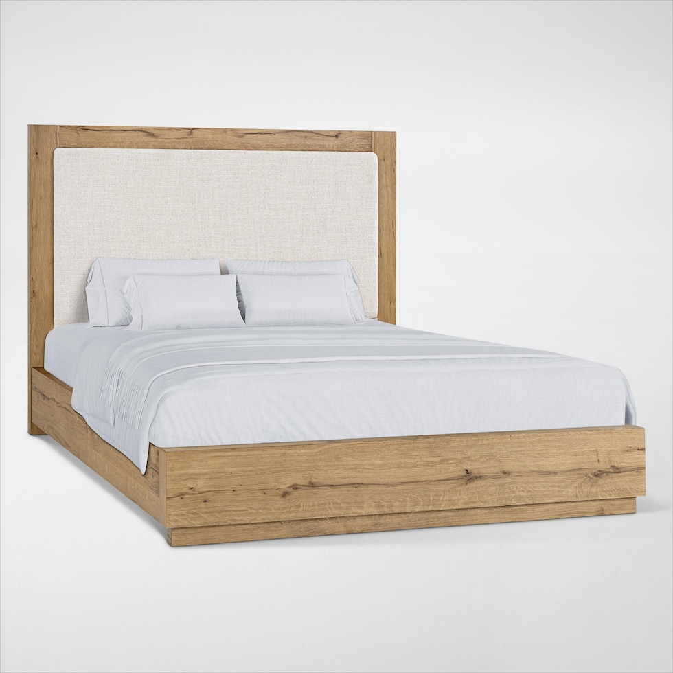 wyatt light brown  pc queen bedroom   