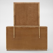 wyatt light brown dresser and mirror   