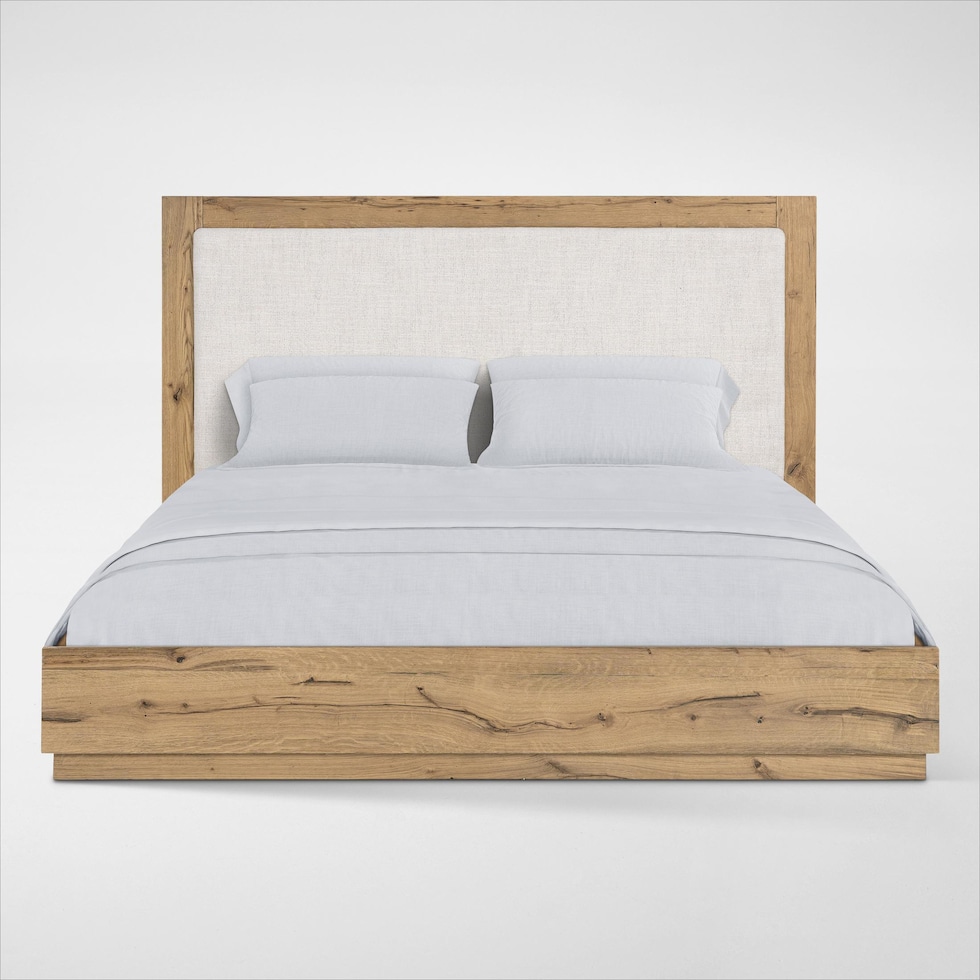 wyatt light brown king bed   