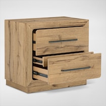 wyatt light brown nightstand   